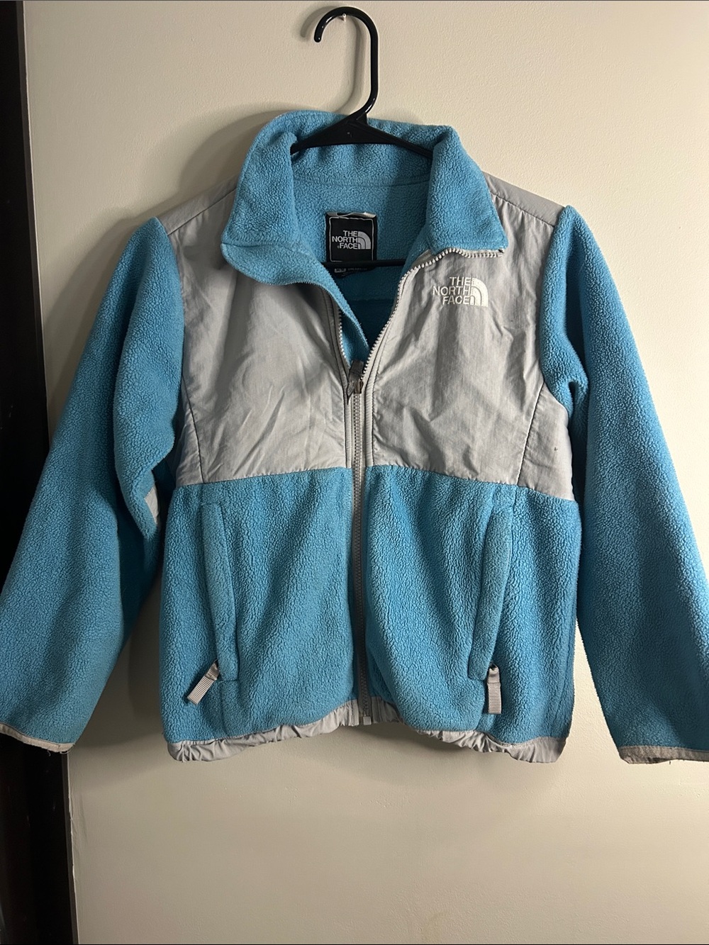 The North Face Kids Blue and Gray Fleece Jacket